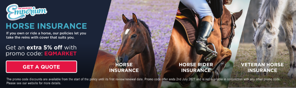 The Insurance Emporium – Horse Insurance, Horse Rider Insurance, Veteran Horse Insurance. Get an extra 5% off with promo code EQMARKET.